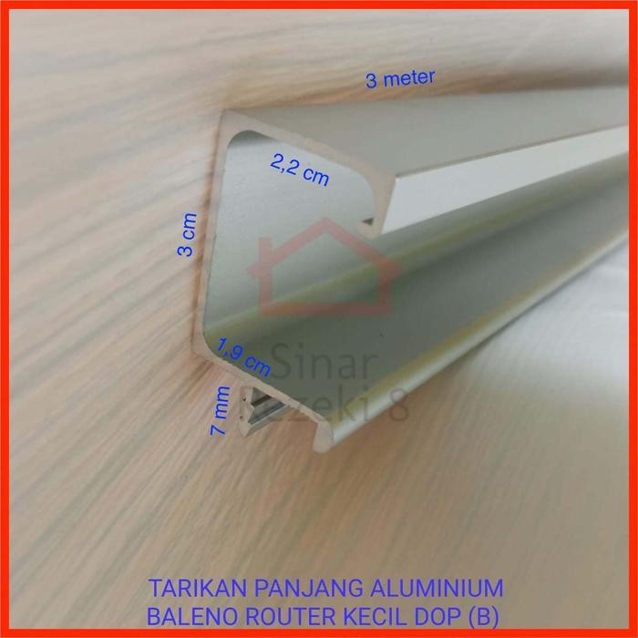 Tarikan Router Profil Aluminium Frame Handle Lemari Kitchen Set