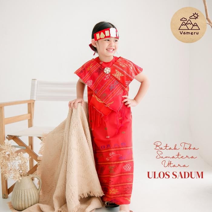 BAJU ADAT BATAK ANAK SUMATERA UTARA ULOS PEREMPUAN DRESS