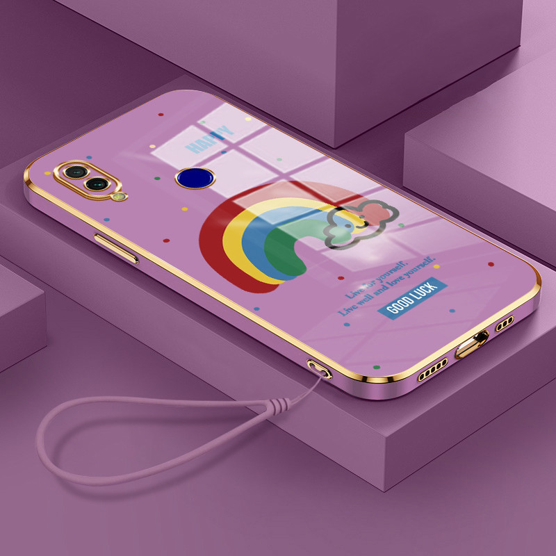 Casing Hp Untuk Xiaomi Redmi 7 7A Y3 6 6A 5A 4A 5 Plus Case Casing pola Pelangi Kesing HP Cesing Sil