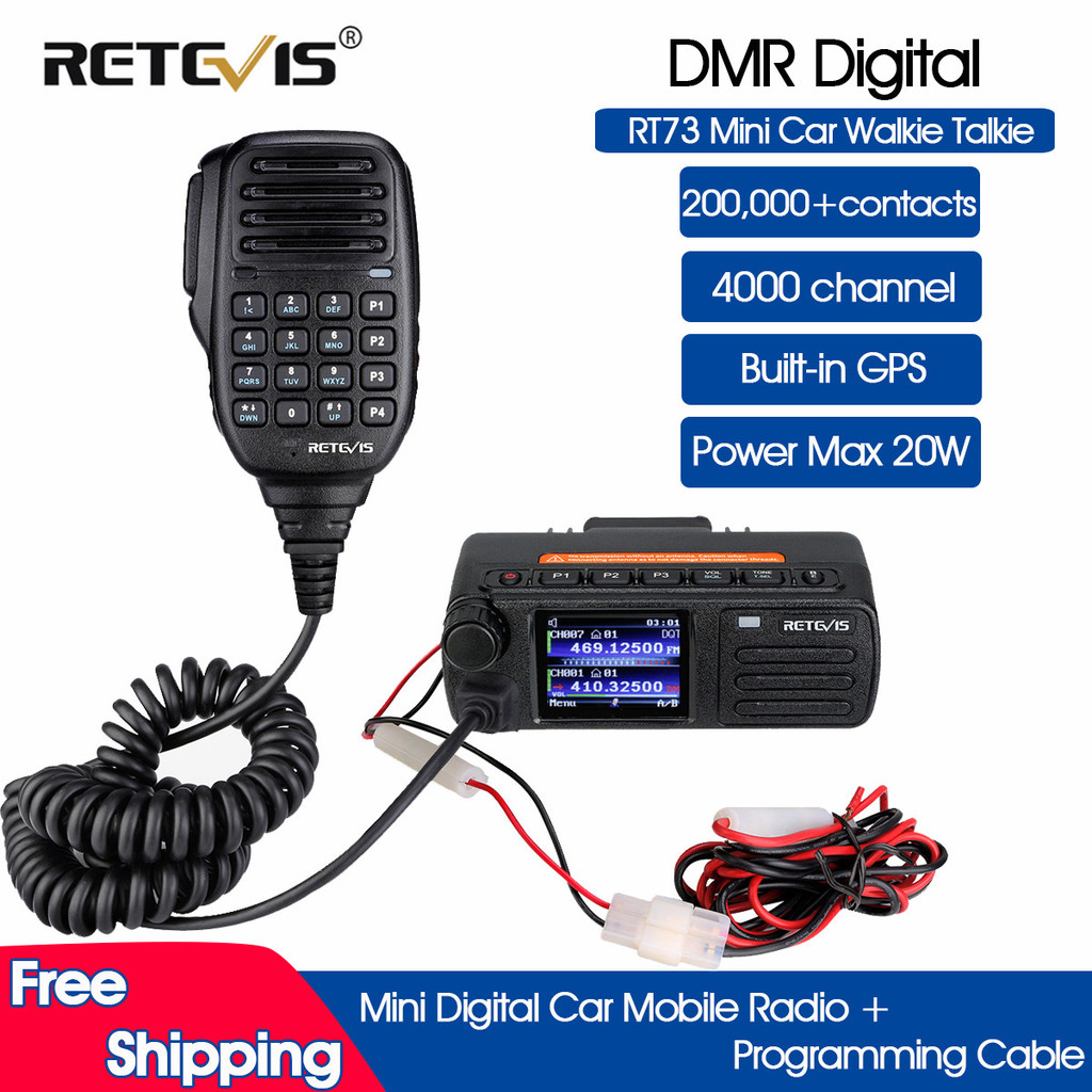Ham Car Two-way Radio Transceiver Autoradio DMR Digital Mobile Radio