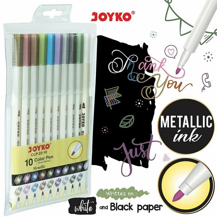 

Joyko Clp 21 Metallic Brush Pen Spidol Kaligrafi Kilap Metalik