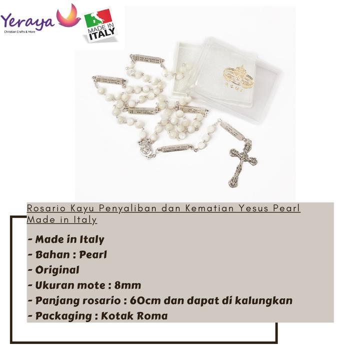 Aneka Rosario Made in Italy Aksesoris Fashion Kalung Salib Katolik