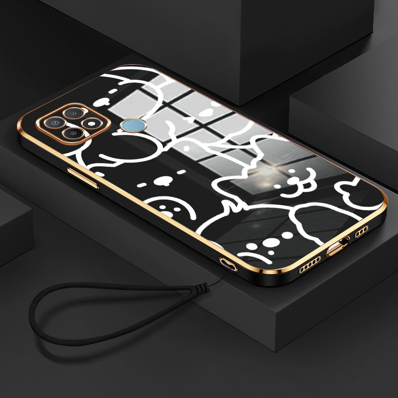 Casing Hp Untuk OPPO A15 A15s A35 Case Casing pola Tali kucing anjing Kesing HP Cesing Silikon Softc