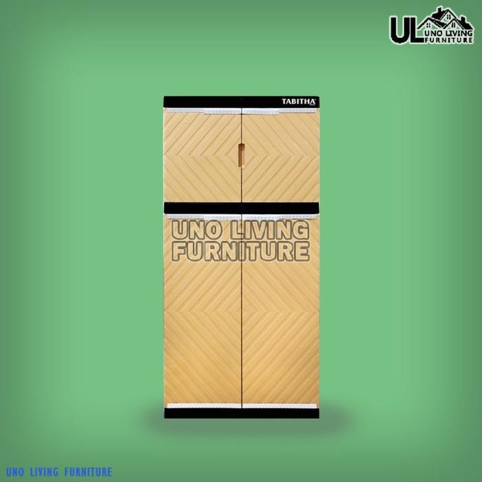 Lemari Pakaian Plastik Lemari Tabitha Jepara Full Kunci -Gratisongkir