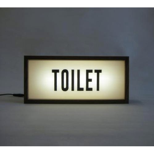 Neon Box Slim Akrilik Signage Toilet Custom