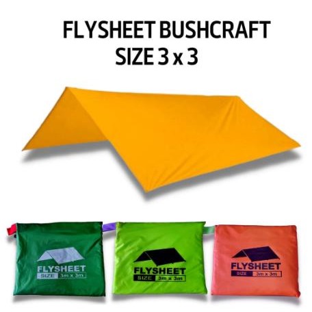 Consina - Sja Outdoor Outer Tarptent Flysheet 2X3 , 3X3 , 3X4 , 4X6 Waterproof Bushcraft Terpal Atap
