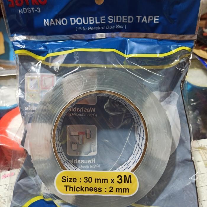 

Stok Baru Double Tape Transparant 3cm x 3Meter