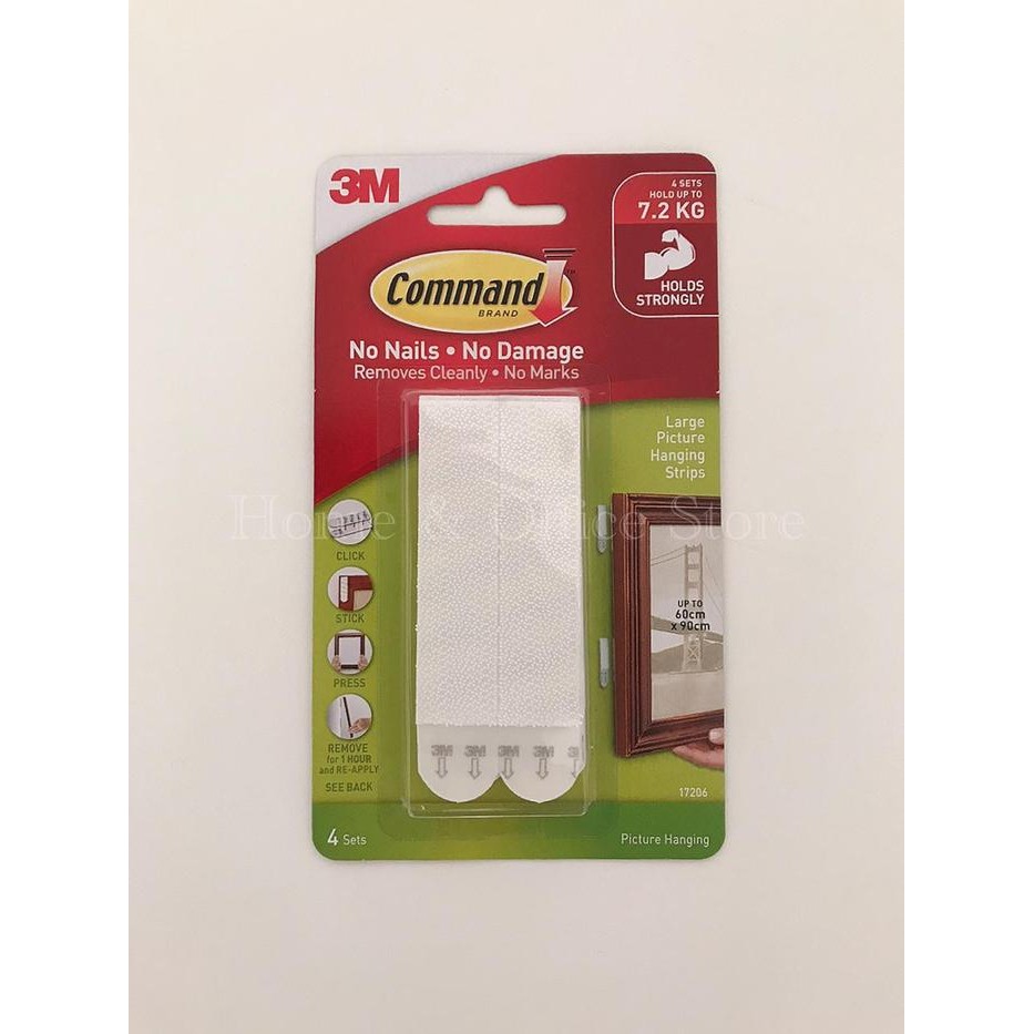 

Stok Baru 3M Command Large Picture Hanging Strips 17206