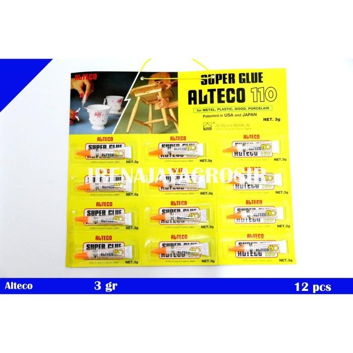 

Stok Baru ALTECO lem super glue isi 12 pcs berat 3 gram termurah