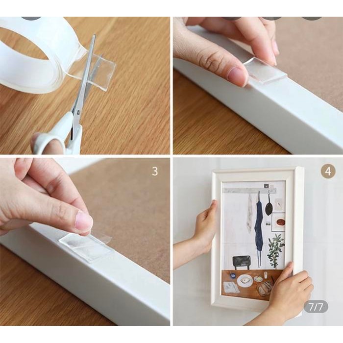 

Stok Baru PANACHE Nano Magic Double Slided Reusable Adhesive Seal Tape Perekat