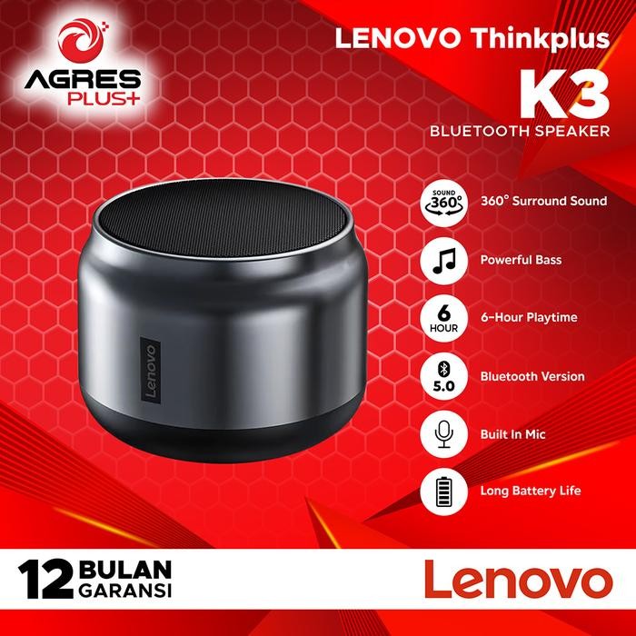 Lenovo Thinkplus K3 Bluetooth Portable Speaker Stereo Wireless