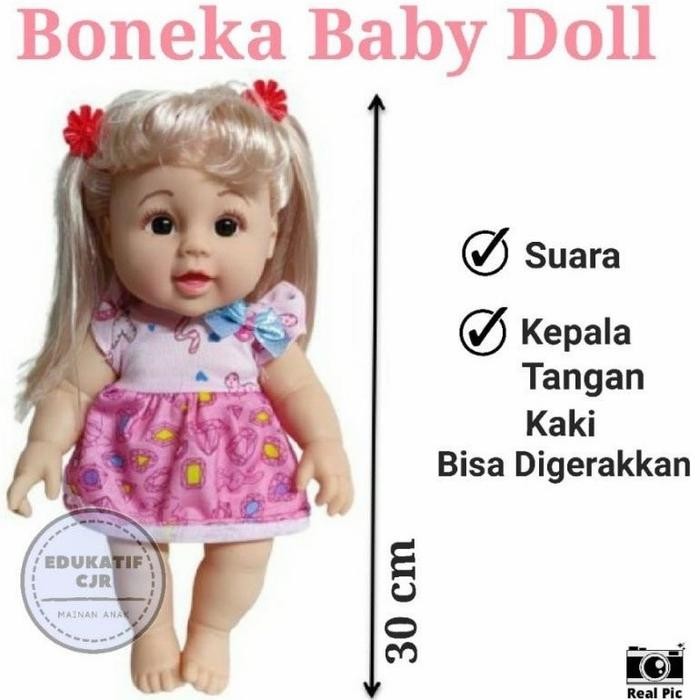 Boneka Baby Doll Full Silicon Bersuara / Mainan Boneka Sweet Baby 2025