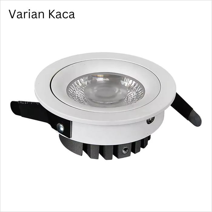 KAP LAMPU DOWNLIGHT PINHOLE RISE FITTING MR16 IP20 BULAT KACA