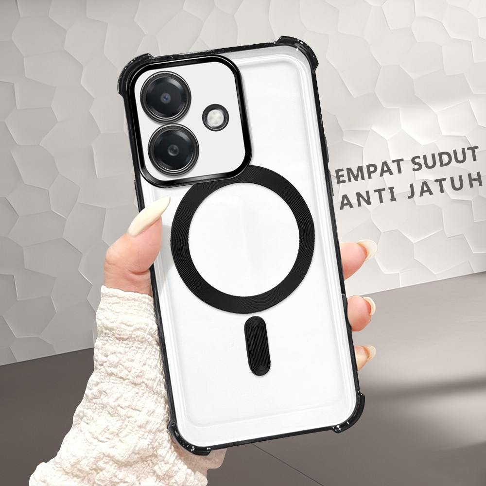 Casing Hp Untuk OPPO A3X A3 4G 5G Kantung Udara Fashion Phone Case Anti Jatuh Cassing Ponsel Mewah D