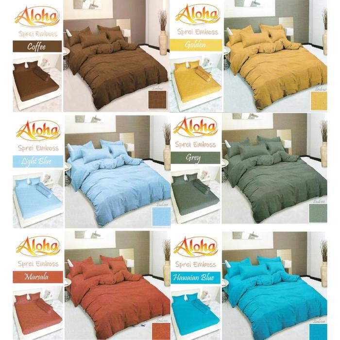 Sprei Polos / Emboss Aloha single 120x200