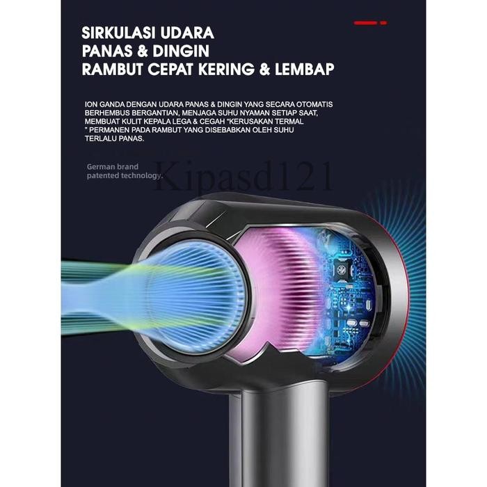 High Speed Hair Dryer 3 Tingkat Suhu Pengering Rambut Dryer Pengering Rambut Profesional Mesin