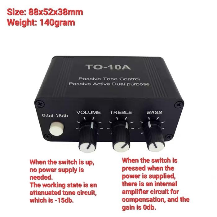 Av To-10A Ne5532 Preamp With Volume, Bass & Treble Active/Passive