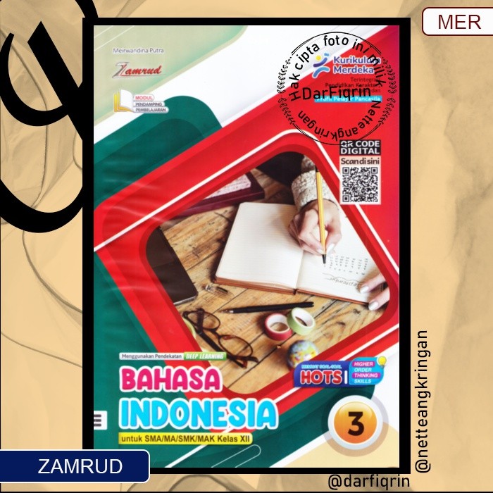 LKS Bahasa Indonesia Kelas 12 Semester 1 dan 2 SMA/MA/SMK/MAK KURMER Kurikulum Merdeka-Zamrud-HOTS-M
