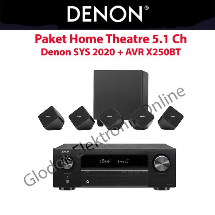 Paket Hemat Home Theater 5.1 Denon Avr X250Bt Sys2020 / Avrx250Bt