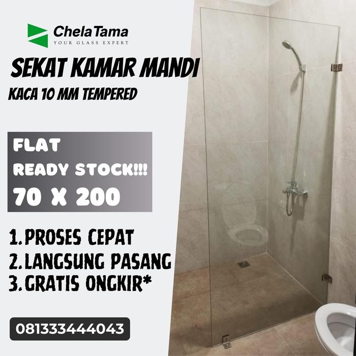 Partisi Kamar Mandi Kaca 10 mm tempered - Sekat Kaca