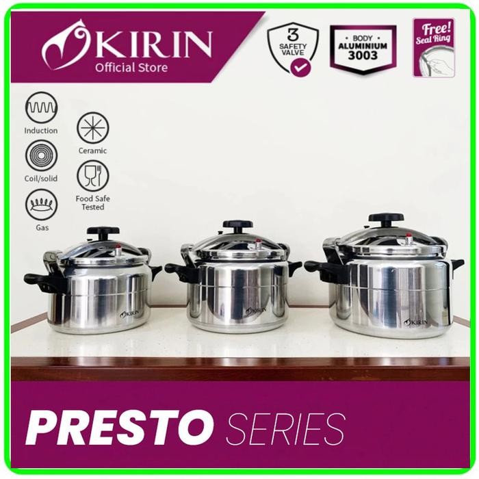 PANCI PRESTO KIRIN KPC-080 PRESSURE COOKER/KIRIN PRESTO 4 LITER - 8 LITER