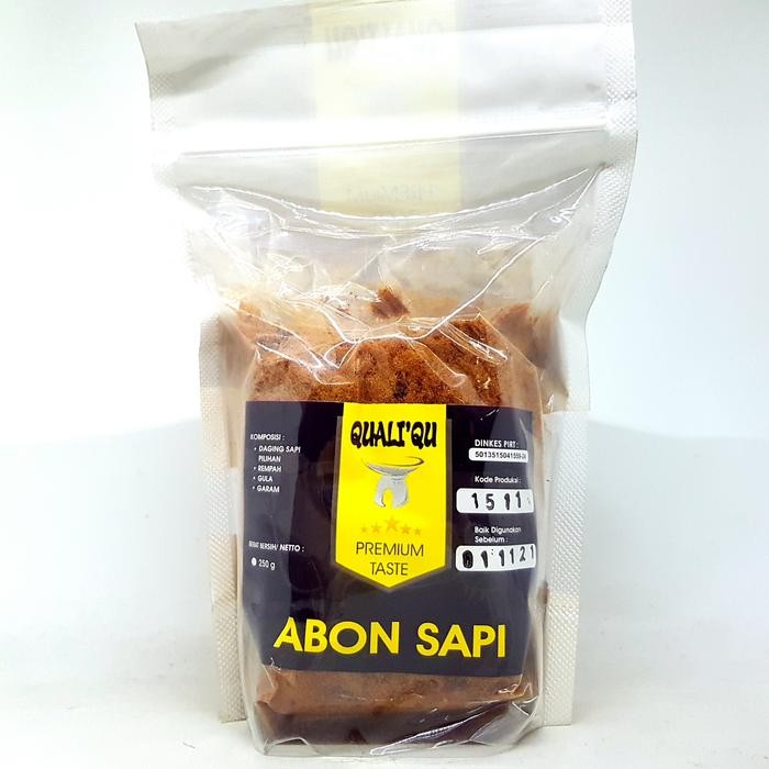 

BARANG TERLARIS QUALI'QU ABON SAPI PCK 250gr ASLI PREMIUM TASTE BEEF FLOSS SIDOARJO