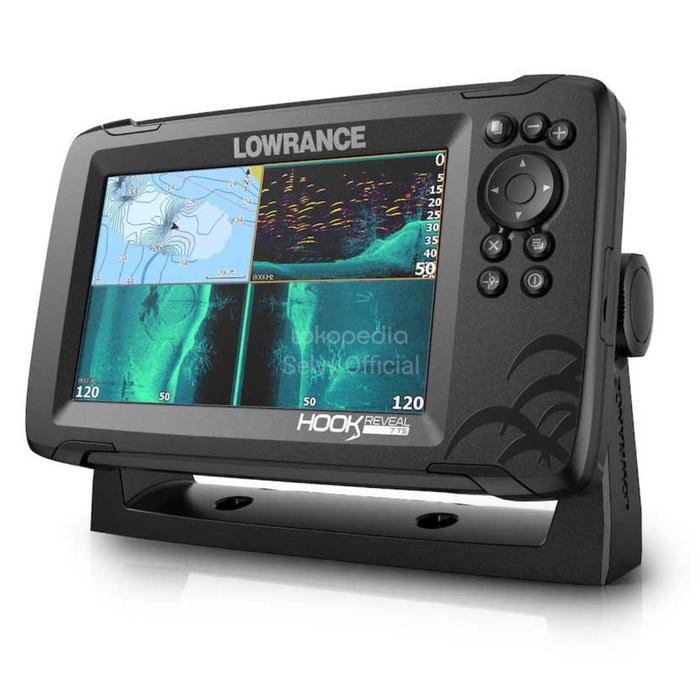 BISA TERMIN Lowrance Hook Reveal 7 TripleShot ROW Transducer+WoBaseMap FishFinder