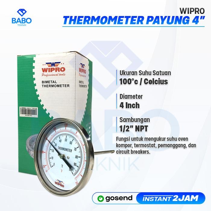 WIPRO Thermometer Payung 4 inch / Thermometer Bimetal Payung