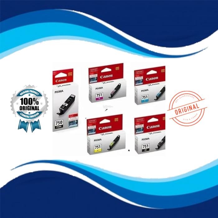 Tinta Canon 750 (Black) + 751 (Colour) = p7270/ip8770/ix6770/ix6870