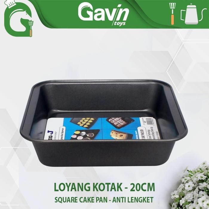 Ct - Loyang Kue 20X20 Cm Anti Lengket Kotak Loyang Roti Bolu Big J #Gratisongkir