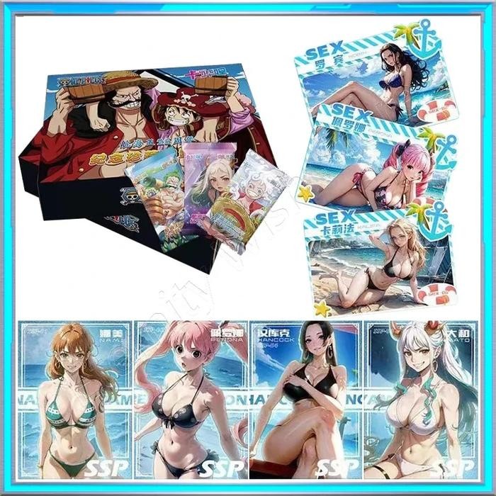 One Piece Card Anime Figure Swimsuit Bikini Sexy Card Collection