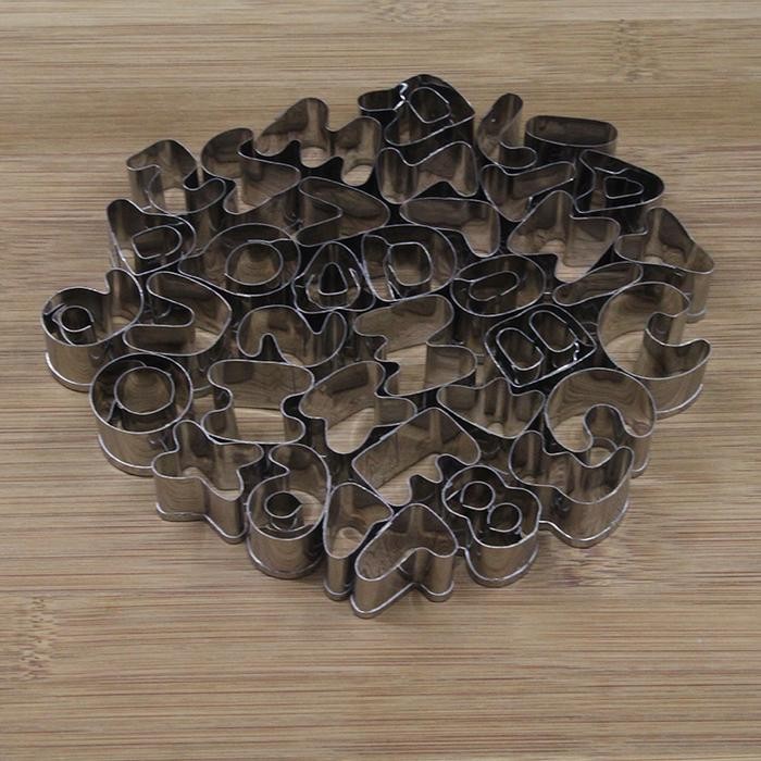 Cetakan Huruf Angka Stainless Steel / Set Cetakan Angka Huruf Stainless Steel / Cetakan Sayur Buah