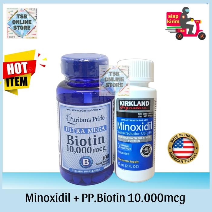 Diskon Paket Minoxidil Dan Biotin 10.000Mcg Ready