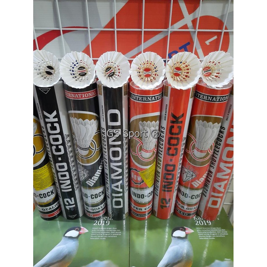 INDOCOCK Shuttlecock Badminton Bulutangkis Hitam - 12 Pcs Slop, 4.9 Gr, Lancip, 16 Lembar Bulu,