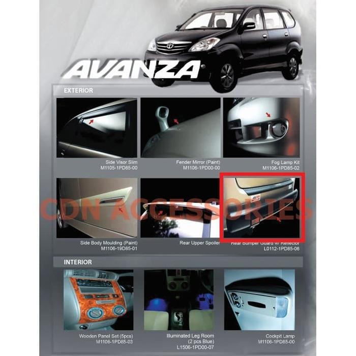 Terbatas Rear Bumper Guard Avanza 2010 / Pengaman Bemper Belakang Avanza