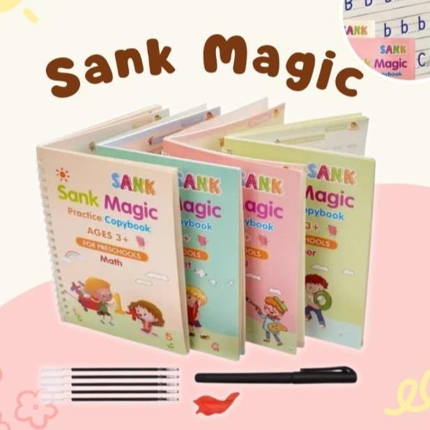 

SANK MAGIC BOOK 1 SET ISI 4 BUKU PULPEN dan 5 Tinta Buku Edukasi Sensorik dan Motorik Anak