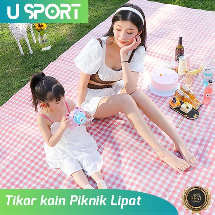 Tikar piknik tebal outdoor tebal/ Alas pantai anti air tikar lipat