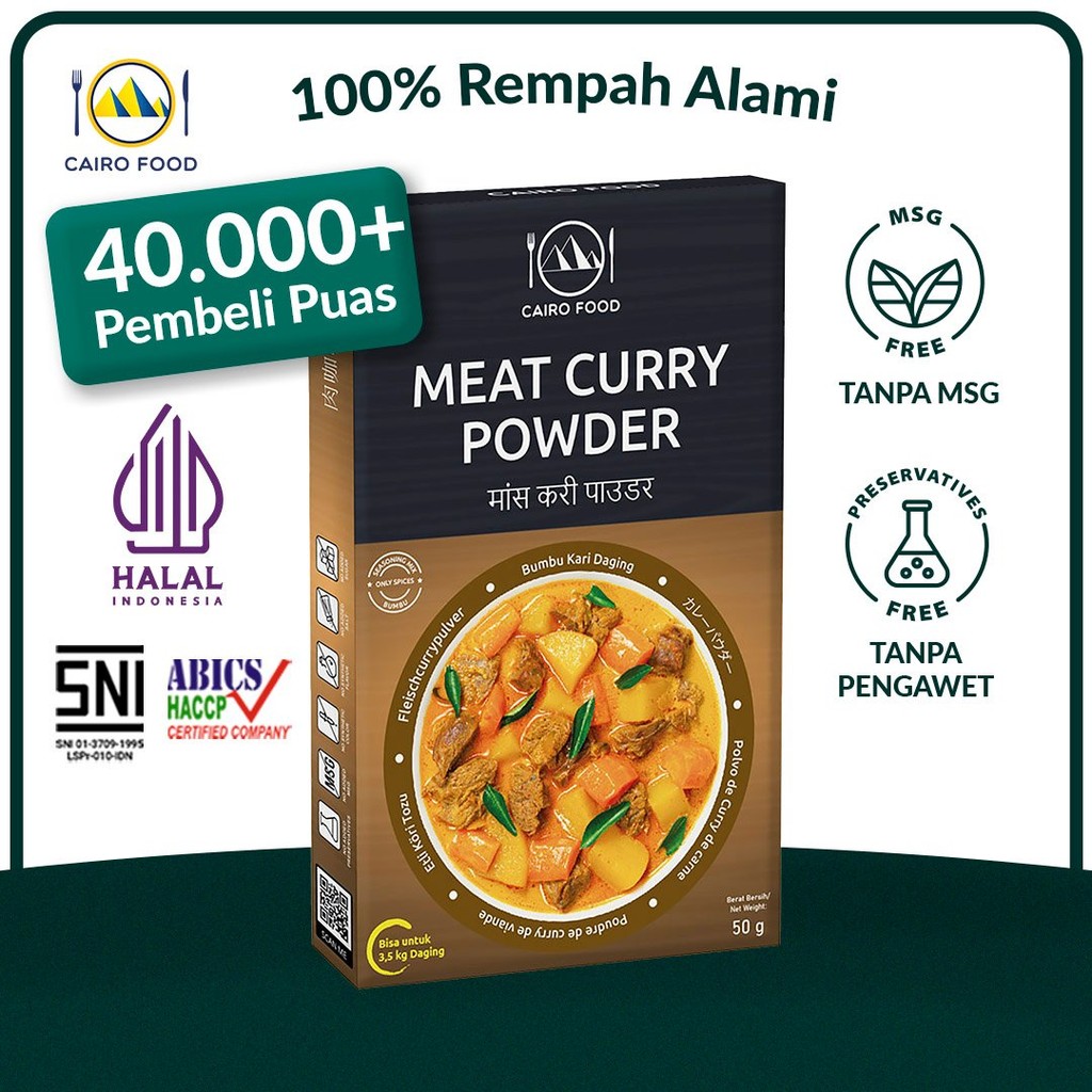 

Bumbu Kari Daging Spice Mix Sehat - Cairo Food