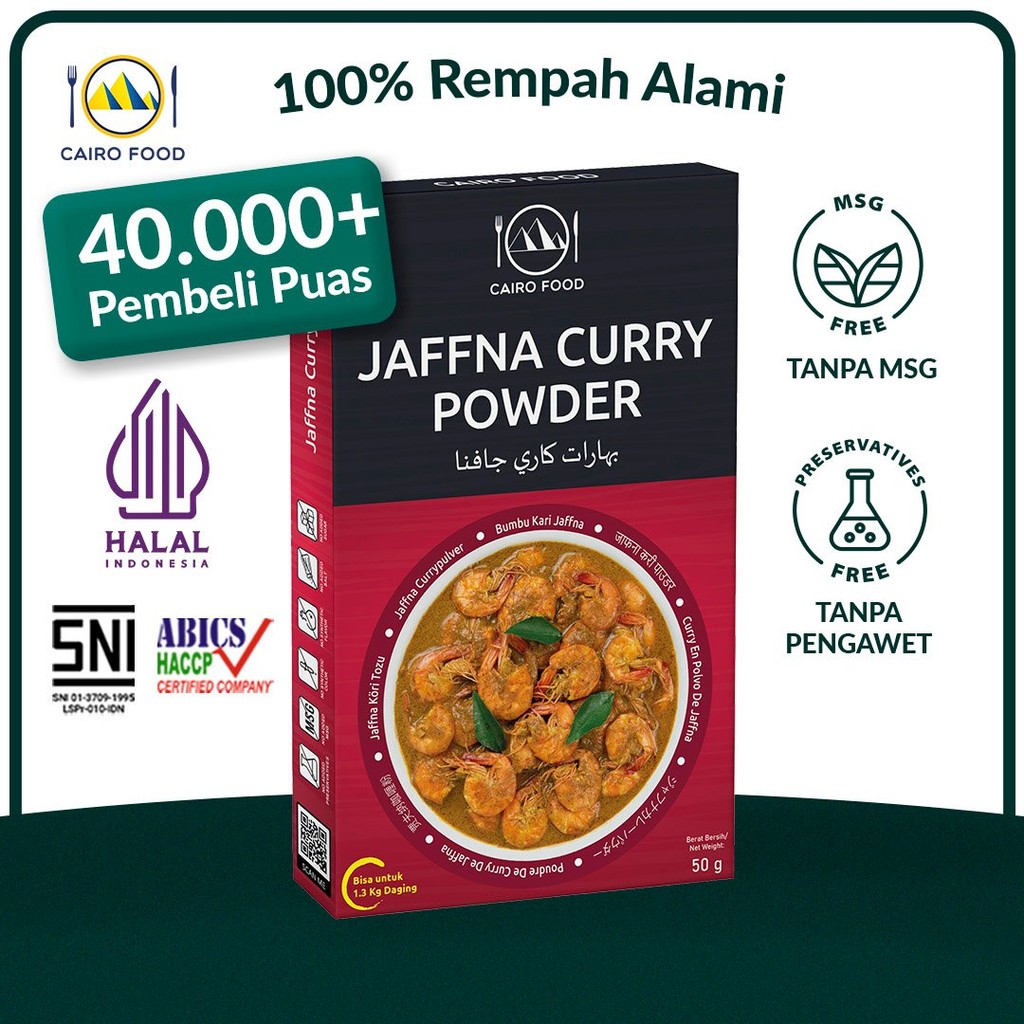 

Bumbu Kari Jaffna Spice Mix Sehat - Cairo Food
