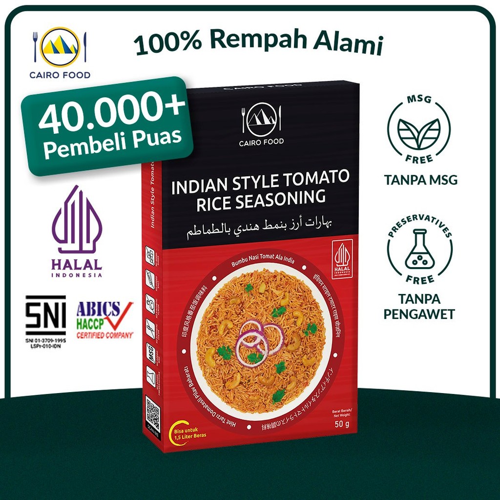 

Bumbu Nasi Tomat Ala India Spice Mix Sehat - Cairo Food