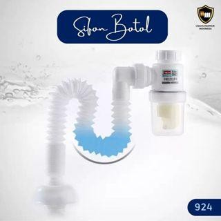 FLUSSO SIFON BOTOL SELANG MAGIC / SIFON BOTOL WASTAFEL ABS / PEMBUANGAN WASTAFEL 924 PVC