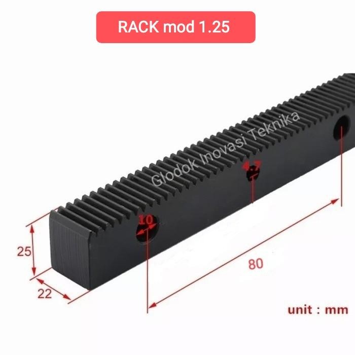 batang rel guide helical gear rack pinion 1.25 CNC Router