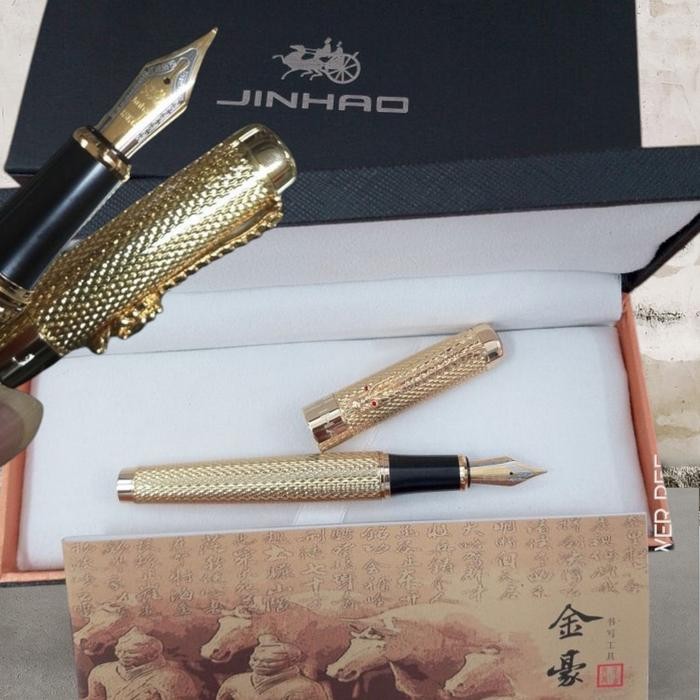 

Pulpen Red Eye Dragon Fountain Pen Exlusive Signature Original JINHAO Lengkap Dengan Box Premium Dan