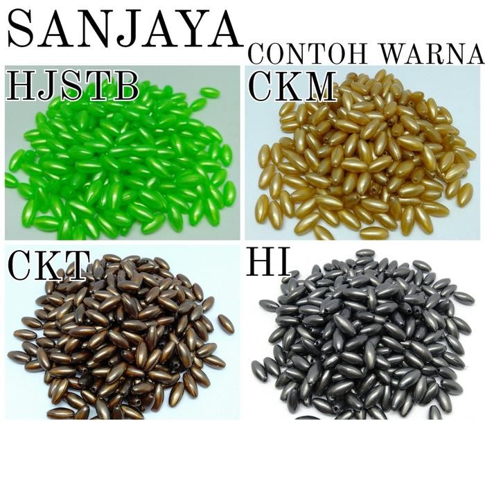 Manik Lilin / Mote Lilin / Manik Padi / Mote Padi / Manik Lilin Padi / Mutiara Lilin Padi 6x12