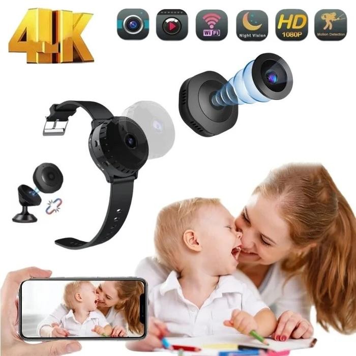 Mini Camera Wifi Smart Home Surveillance Portable 4K 1080p HD