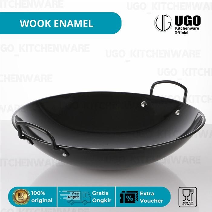 PREMIUM kuali wajan hitam tebal penggorengan wok pan masak ayam ikan nasi goreng anti lekat murah