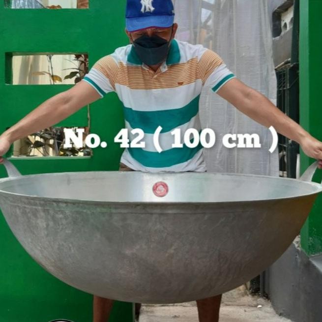 PREMIUM KATEL WAJAN KUALI JUMBO BESAR ALUMUNIUM TEBAL NO. 42 (100cm)