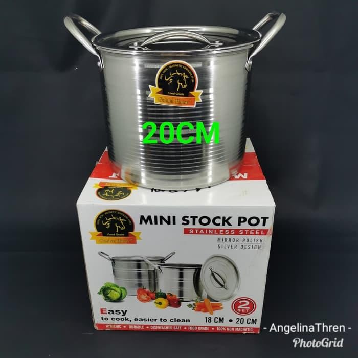 PREMIUM panci tinggi mini stock pot / panci masak air uk 20cm