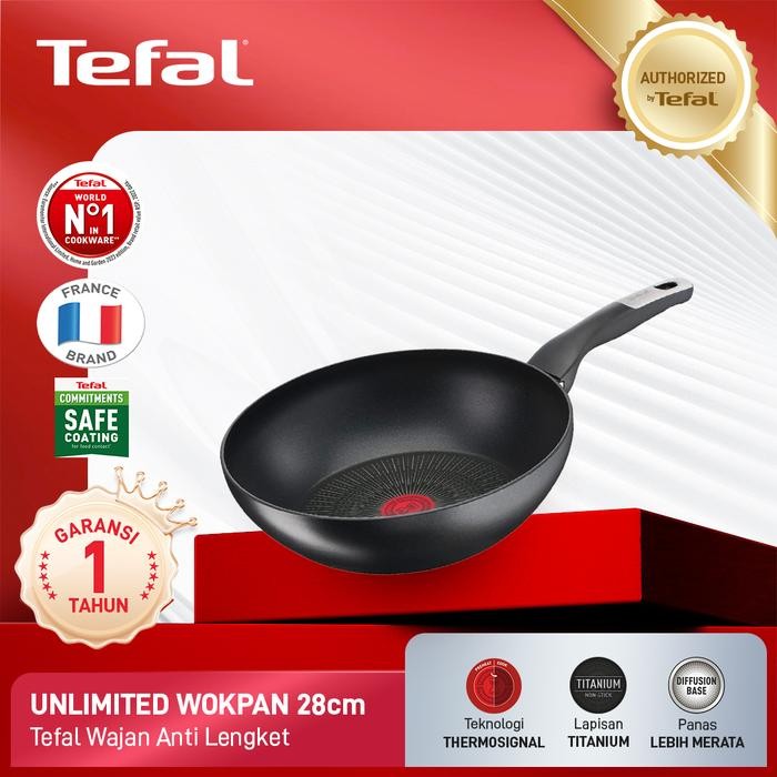 PREMIUM Tefal Unlimited Wokpan 28m- Premium Cookware/ Wajan anti Lengket