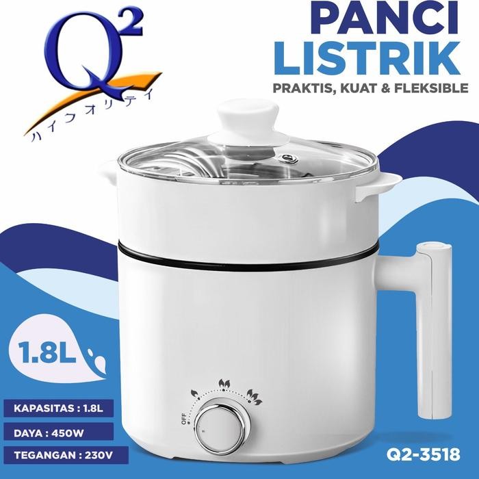 PREMIUM Wajan Listrik Panci Listrik Goreng Rebus Kukus 3in1 GSF 4718 Q2 8518
